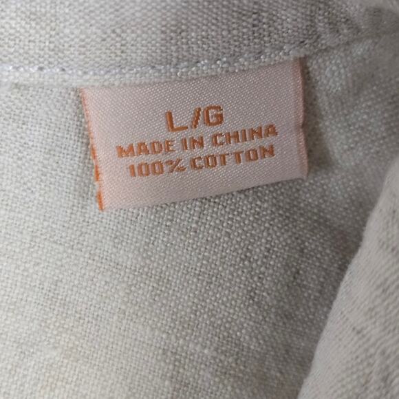 Tommy Bahama Cream and Pink Casual Button Down Shirt - Picture 13 of 16